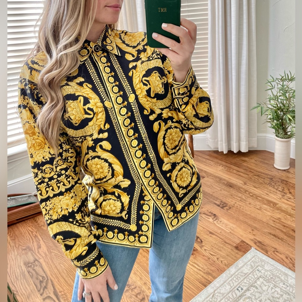 Versace Vintage Silk Button Down